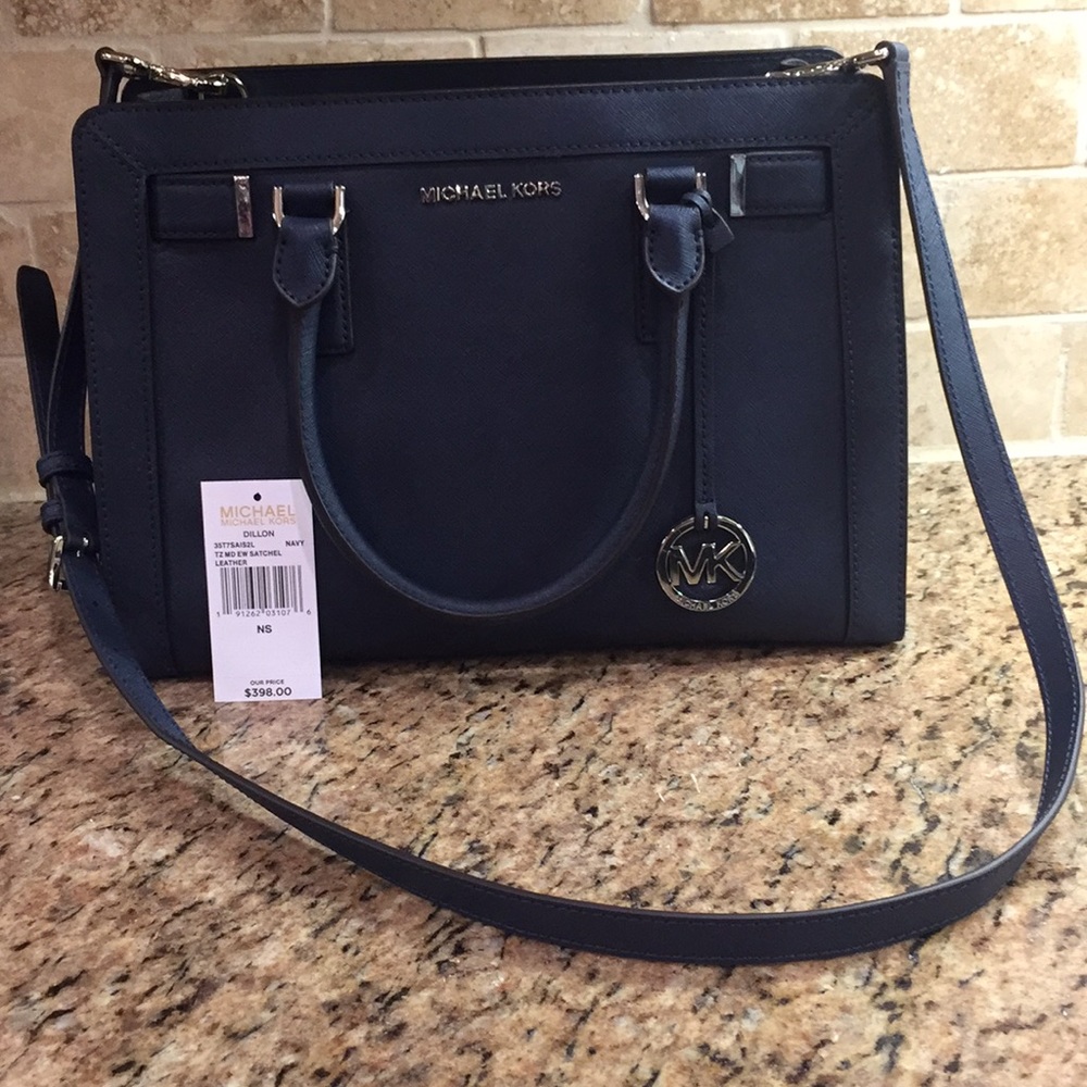 Michael Kors Navy Dillon Handbag LIKE NEW!